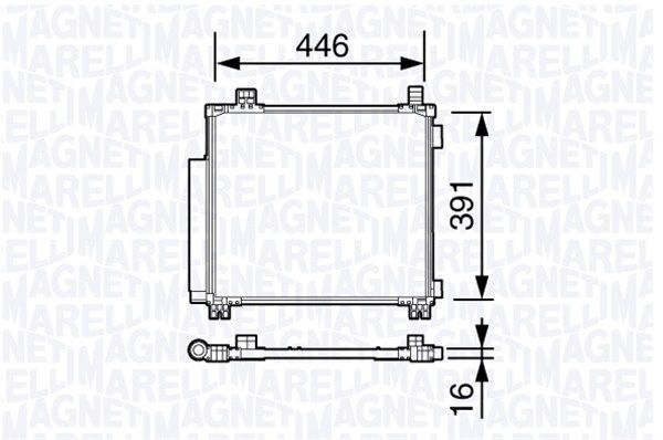 MAGNETI MARELLI Конденсатор, кондиционер 350203696000